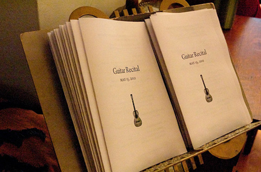 recital brochures at Helen Bates studio, New York City